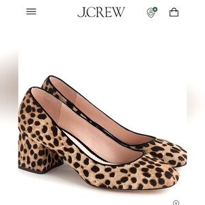 J. Crew Animal Print Block Heels
